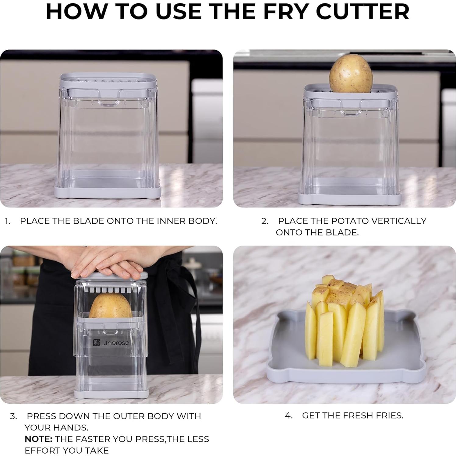 Cortador de Verduras Linoroso 4-en-1 con Contenedor