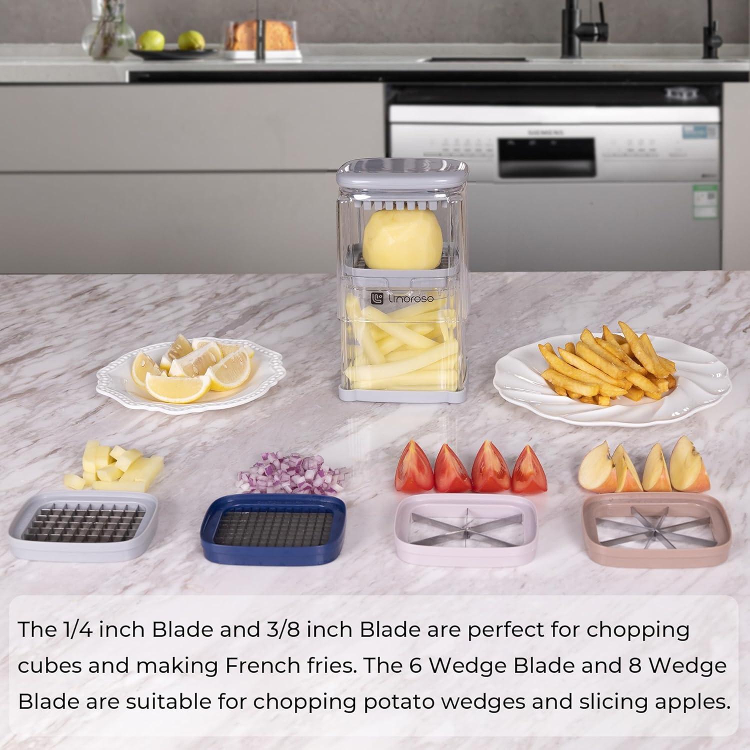 Cortador de Verduras Linoroso 4-en-1 con Contenedor