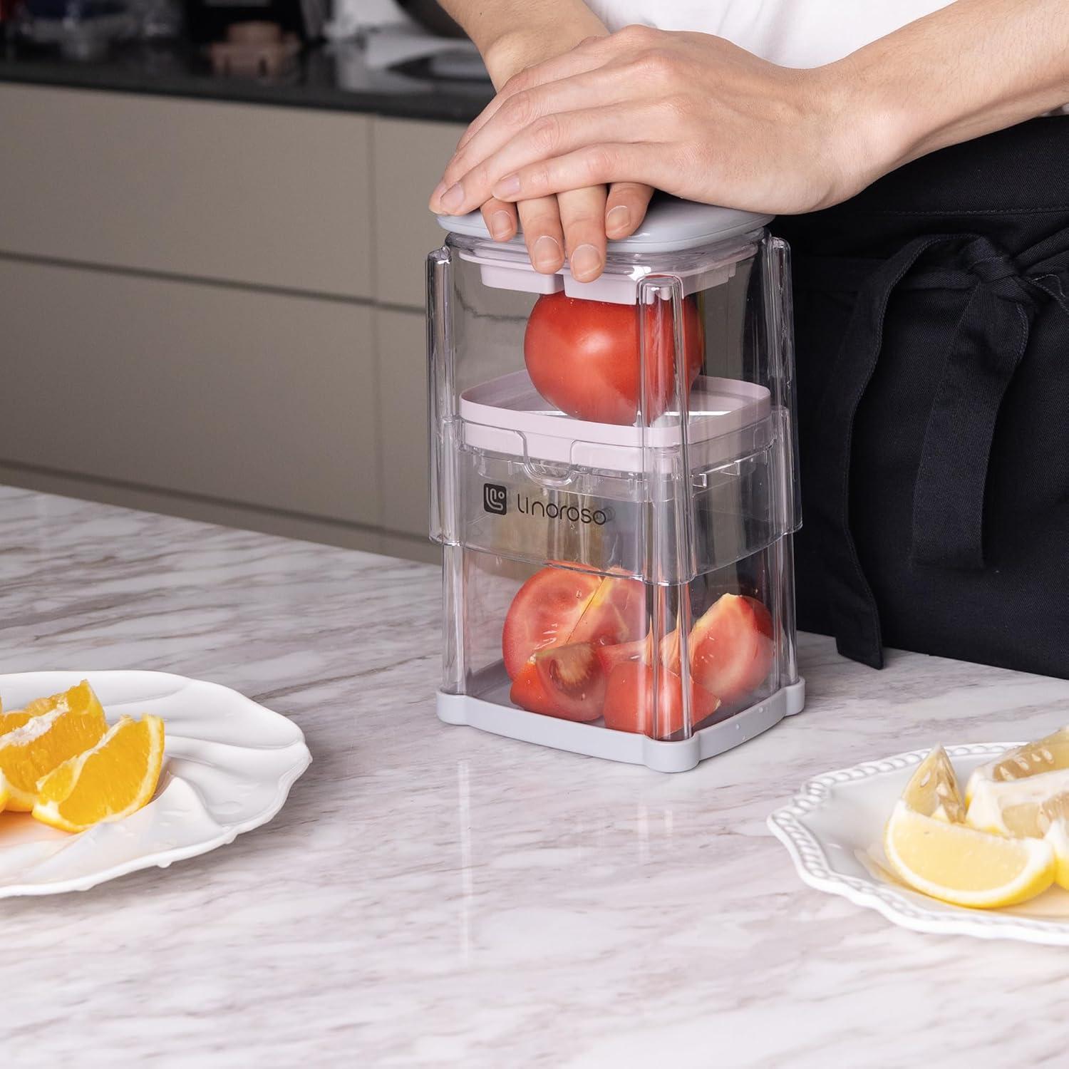 Cortador de Verduras Linoroso 4-en-1 con Contenedor