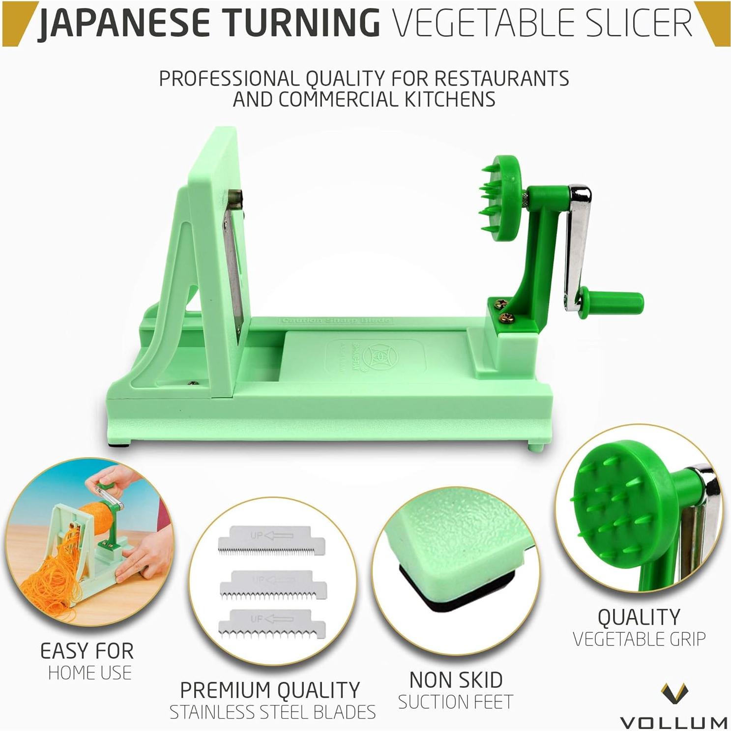 Espiralizador de Verduras Vollum con 4 Cuchillas Intercambiables