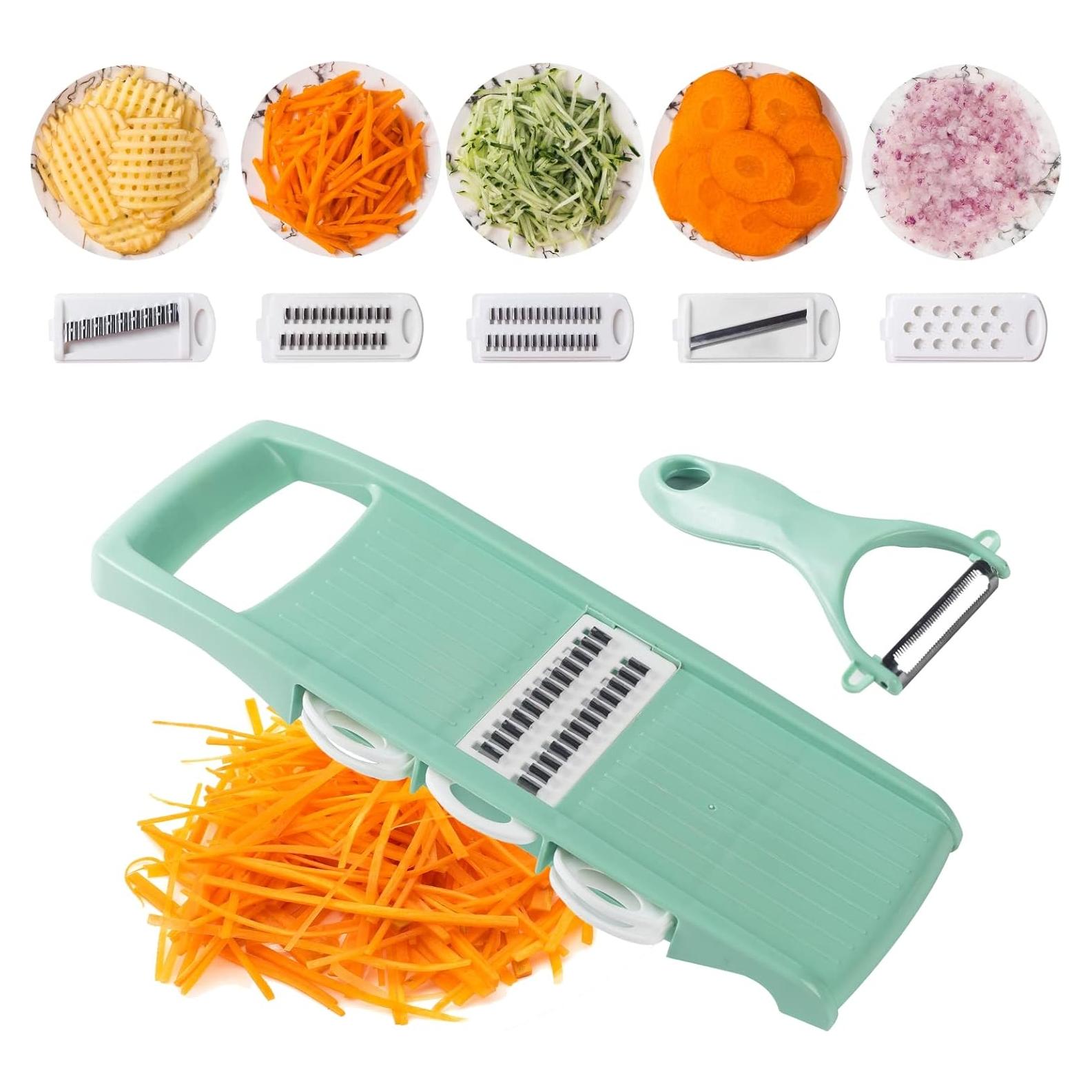 Mandolina 7 en 1 Nbguigdstr para Verduras y Queso Verde