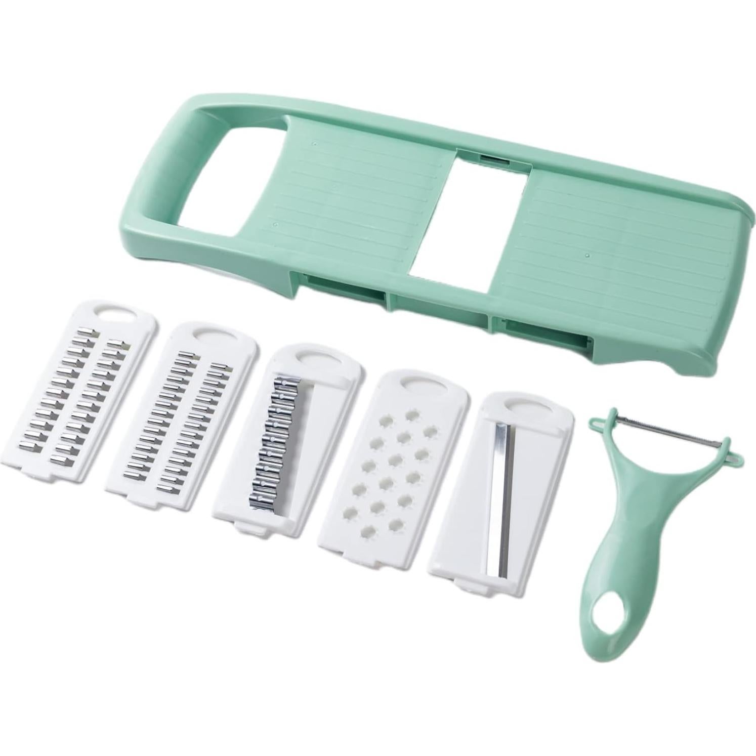 Mandolina 7 en 1 Nbguigdstr para Verduras y Queso Verde