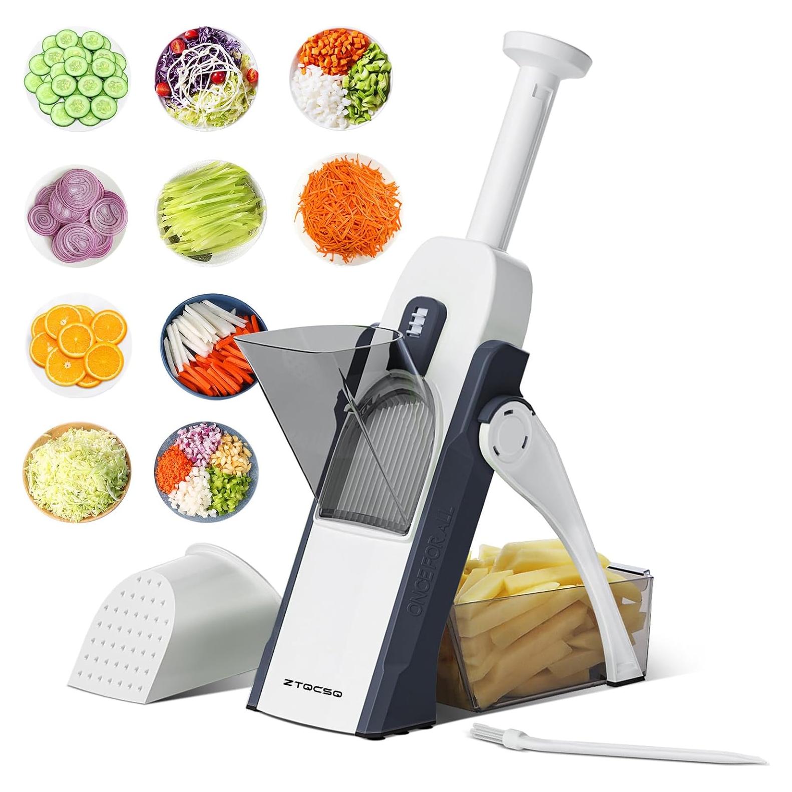 Cortador de Mandolina ZTQCSQ 5 en 1 Ajustable Azul
