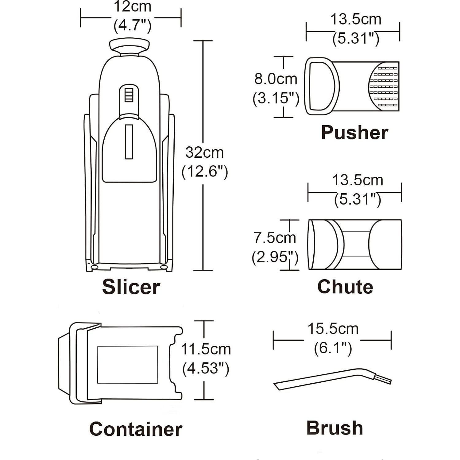 Cortador de Mandolina ZTQCSQ 5 en 1 Ajustable Azul