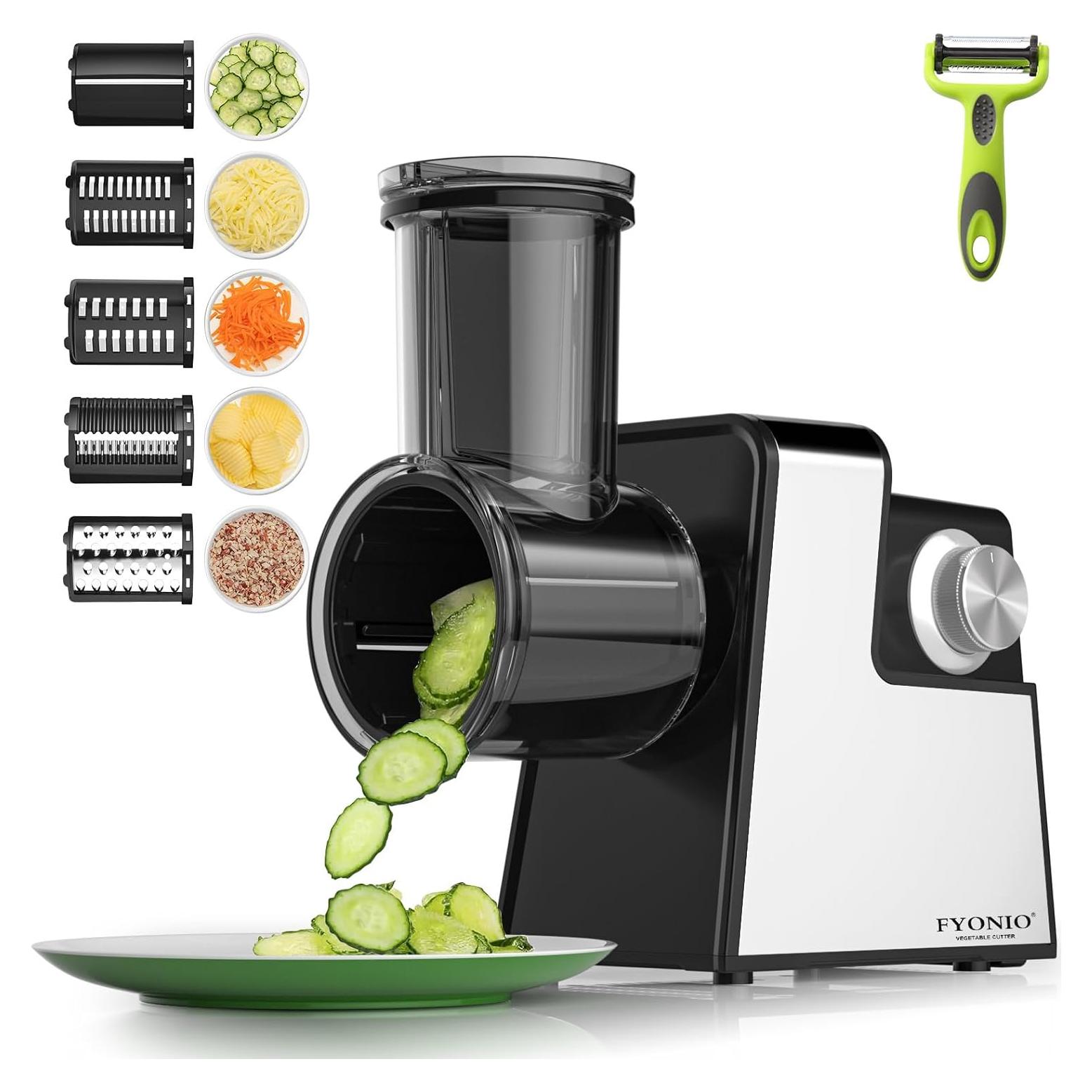 Rallador Eléctrico FYONIO 350W con 5 Cuchillas de Acero