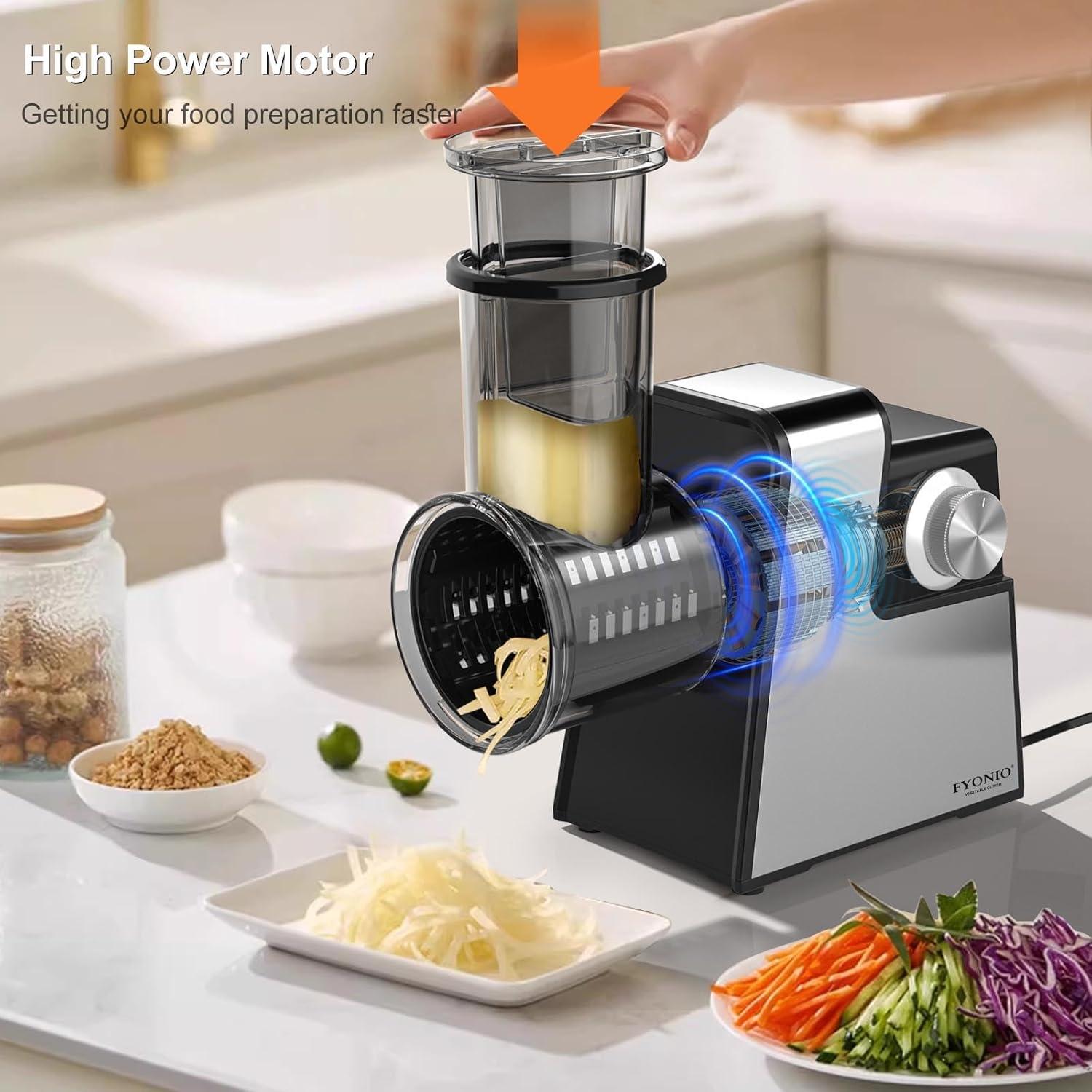 Rallador Eléctrico FYONIO 350W con 5 Cuchillas de Acero