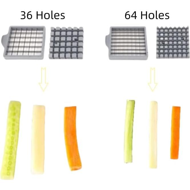 Cortador de Papas Fritas SJVIEFD Acero Inoxidable 2 Tamaños