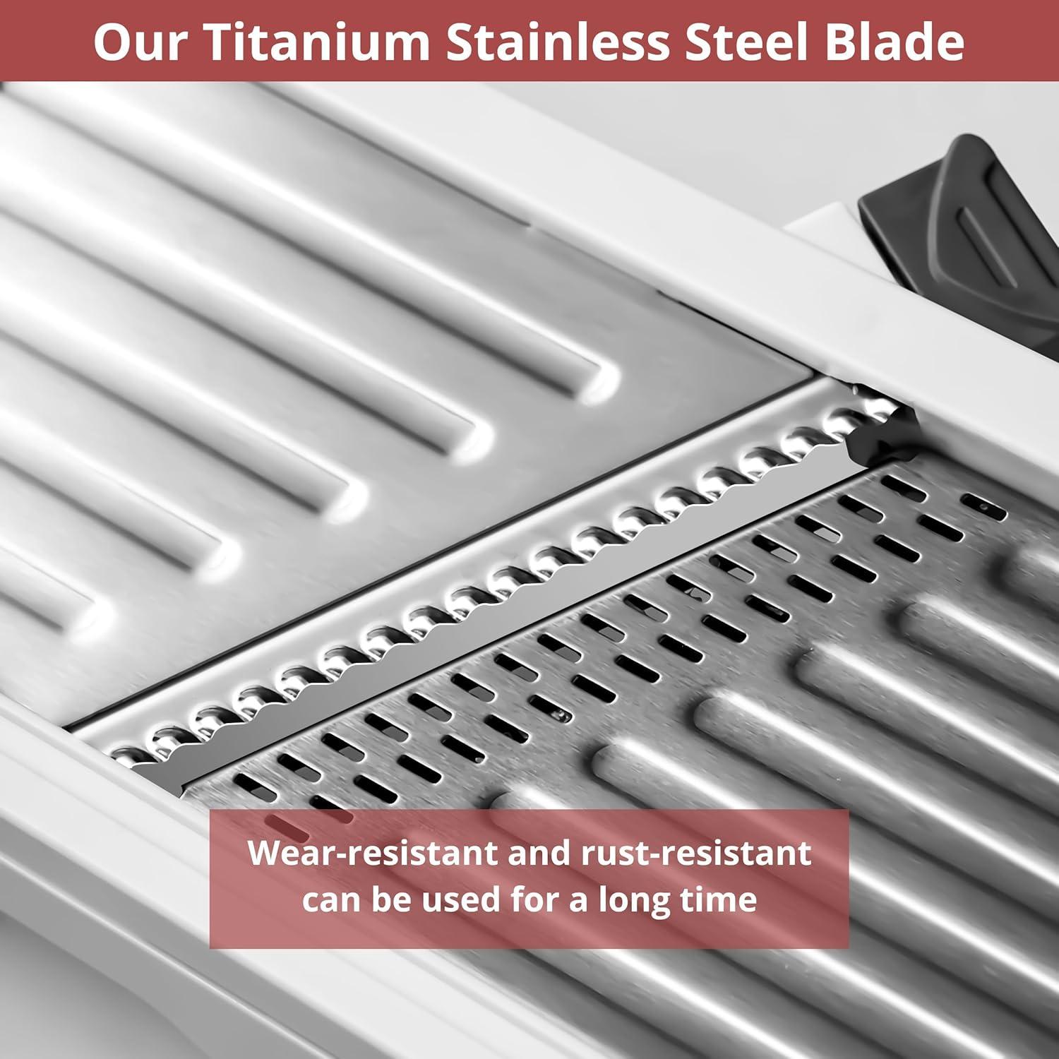 Cortador de Mandolina 24-en-1 H HESHECEIN Ajustable Gris