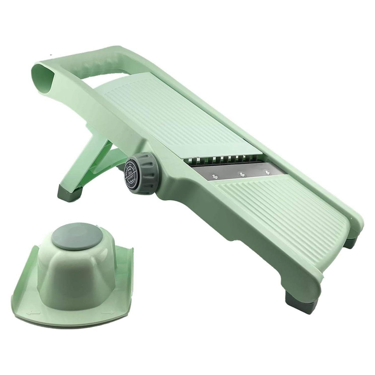 Rebanador Mandolina Ajustable WUETOAYA Acero Inoxidable Verde