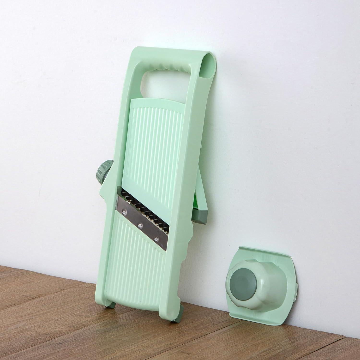 Rebanador Mandolina Ajustable WUETOAYA Acero Inoxidable Verde