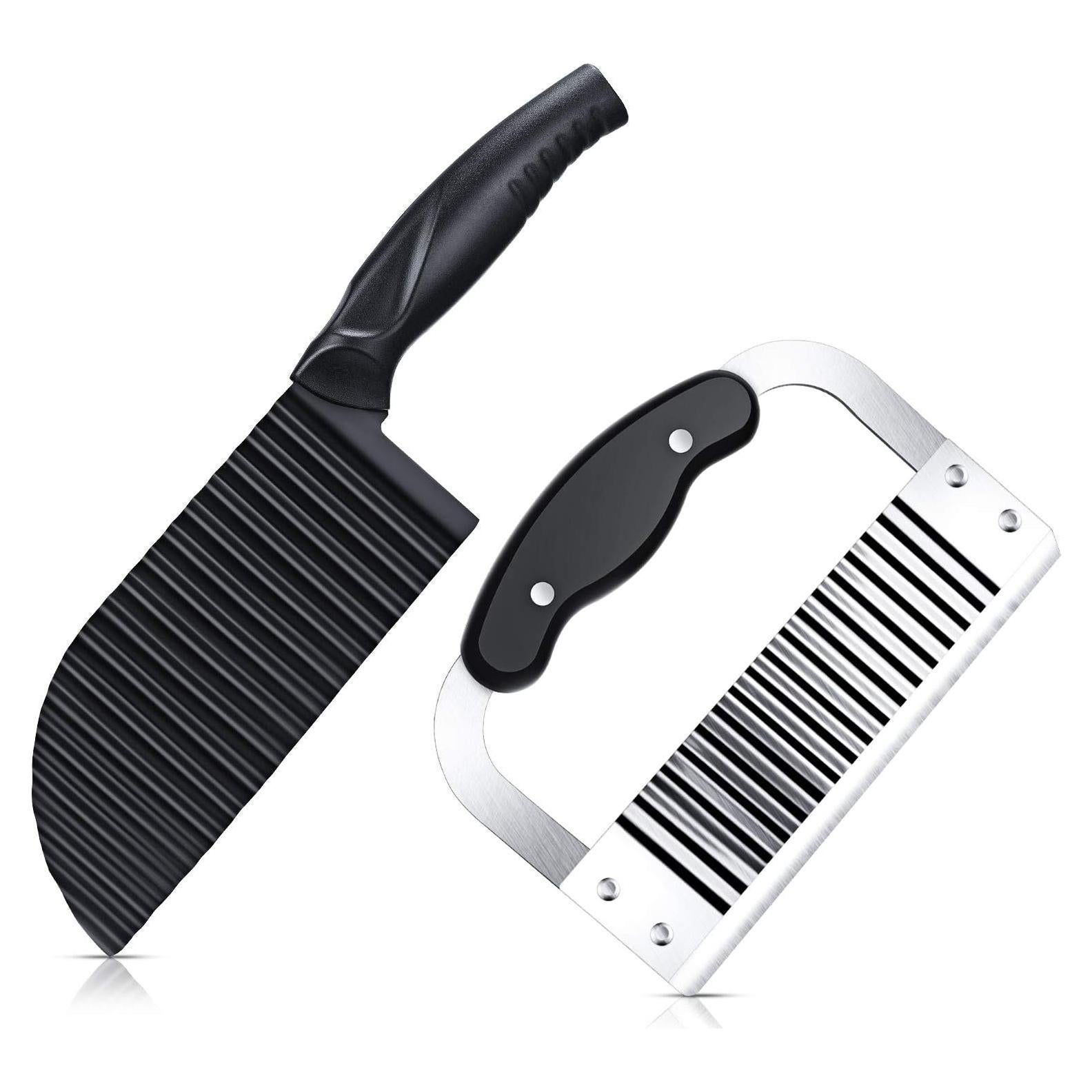 Cortador de Verduras Crinkle Patelai 2 Pcs Acero Inoxidable