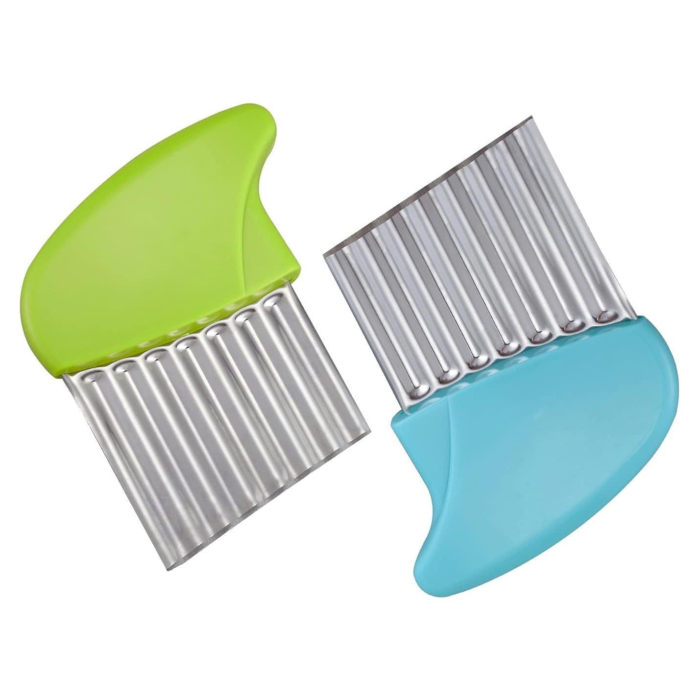 Cortador de Ondas AORVST Acero Inoxidable 2 Piezas Verde Azul