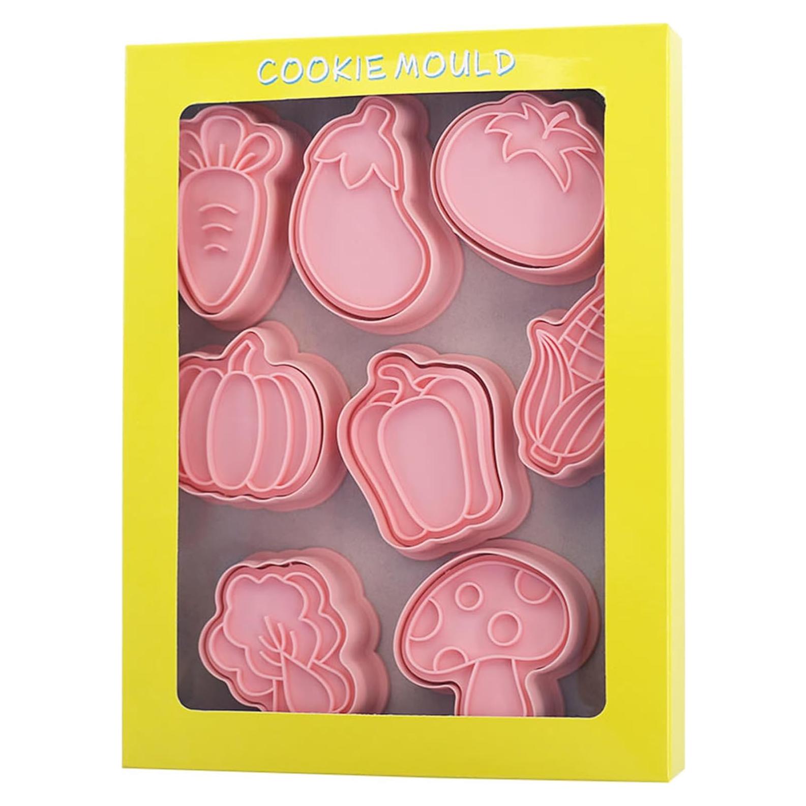 Juego de 8 Cortadores de Galletas Tuxxzis Verduras 6,13 cm