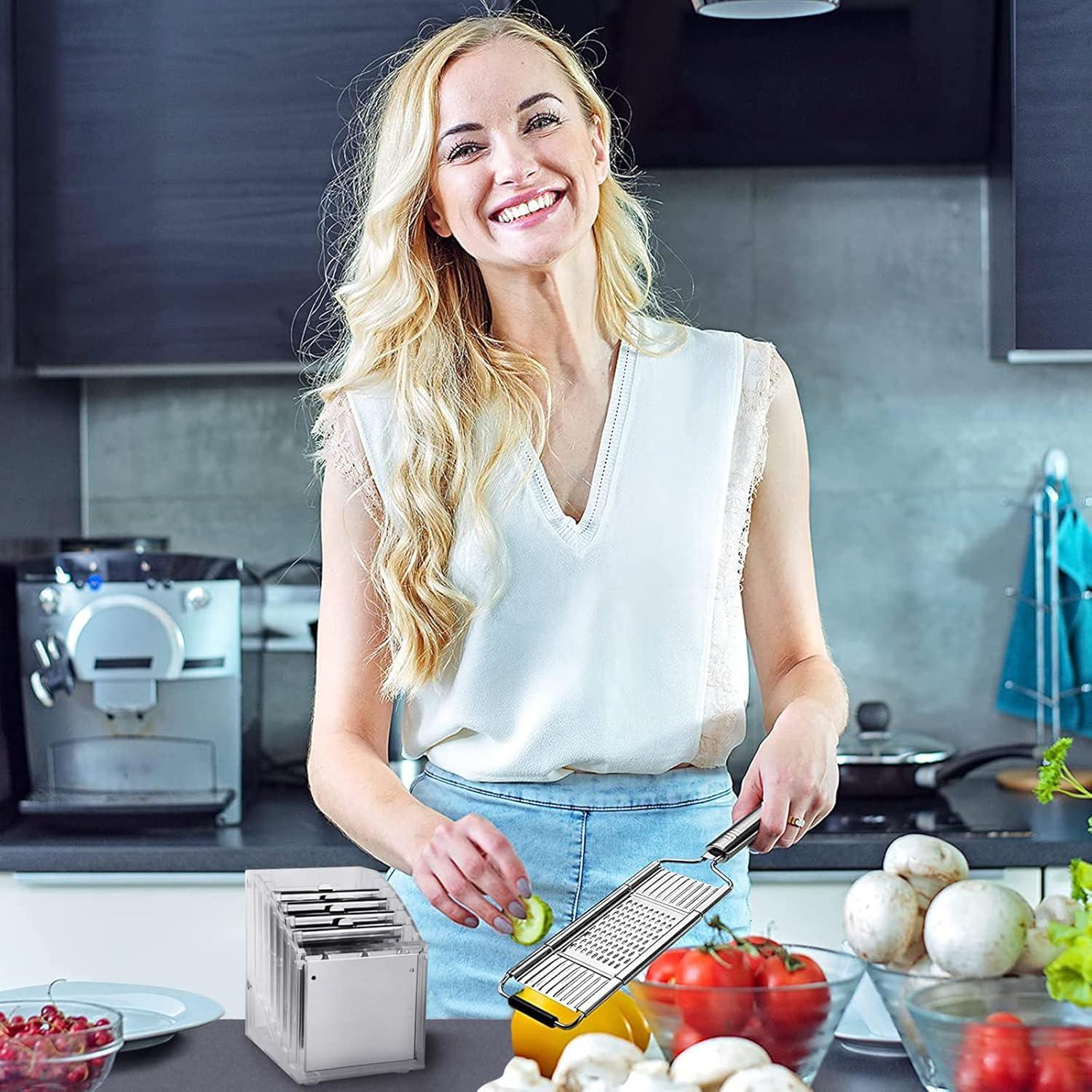 Cortador Rallador de Verduras HyChill Acero Inoxidable 14.5x12.9 cm