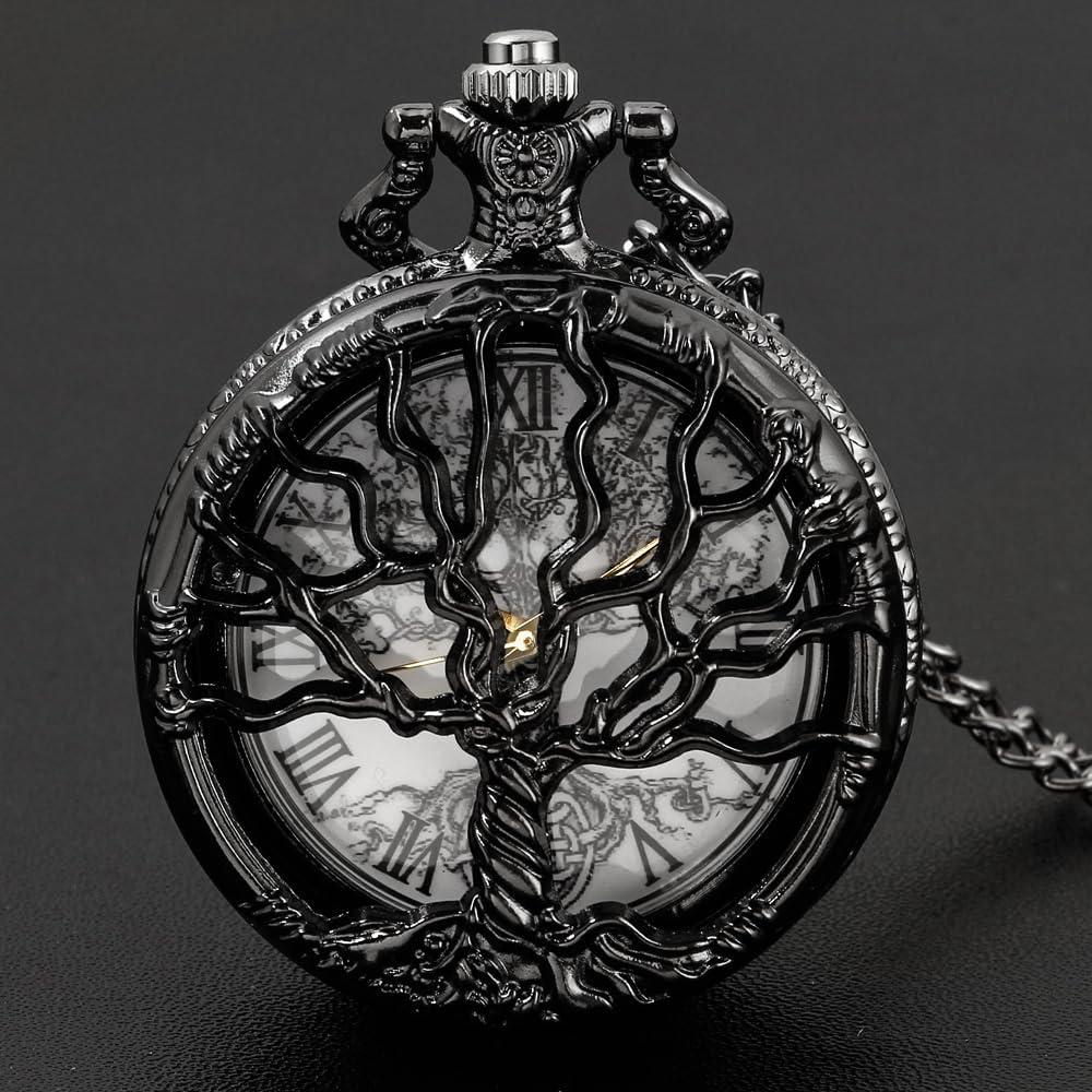Reloj de bolsillo Tiong árbol de la vida con cadena