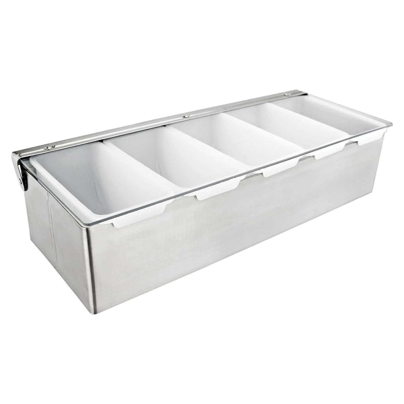 Dispensador de Condimentos Acero Inoxidable New Star 5 Compartimentos