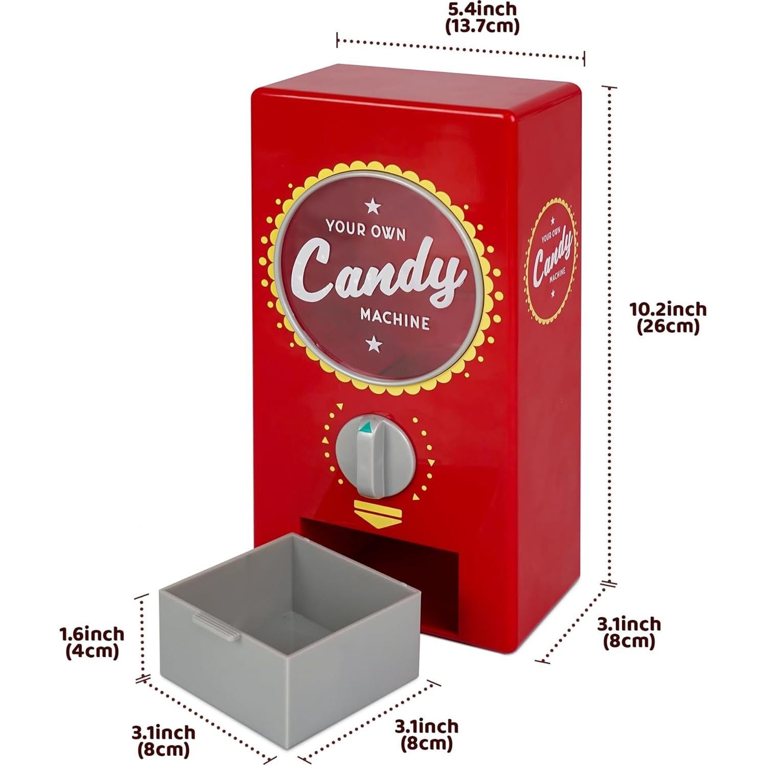 Dispensador de Caramelos Retro YORBO 25.9 cm Rojo