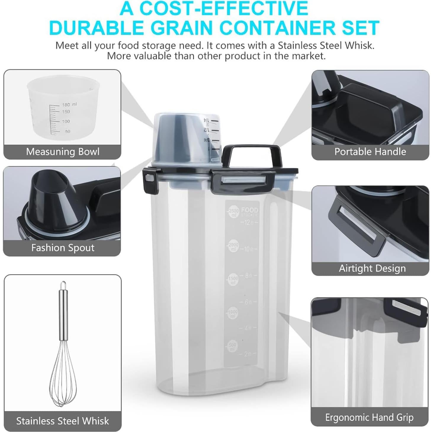 Contenedor de Almacenamiento Hermético Uppetly 12 Tazas