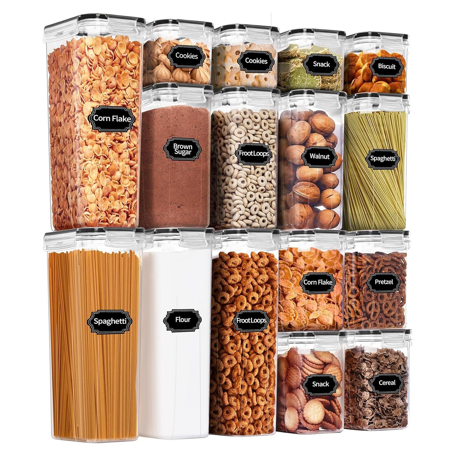 Conjunto de 16 Contenedores Herméticos PRAKI - Almacenamiento de Alimentos