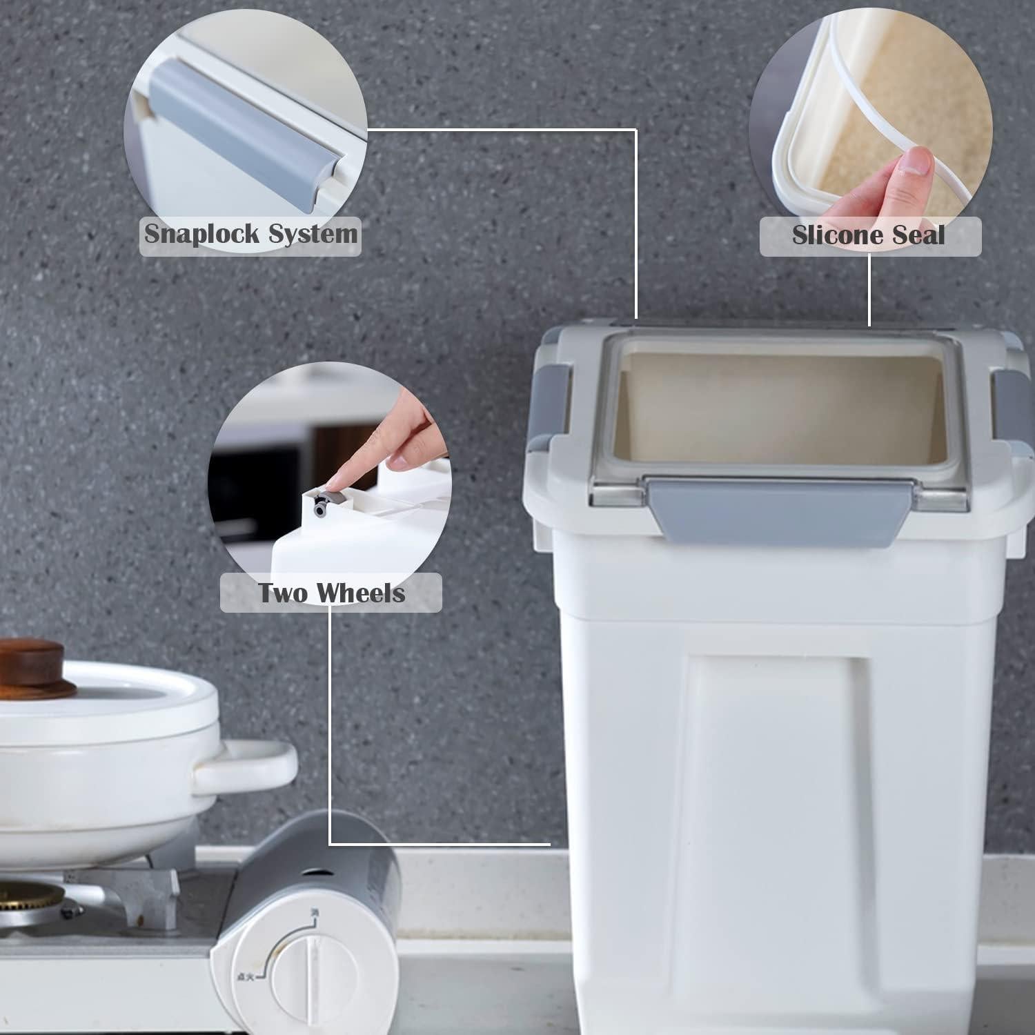 Contenedor de Almacenamiento de Alimentos HANAMYA 33L