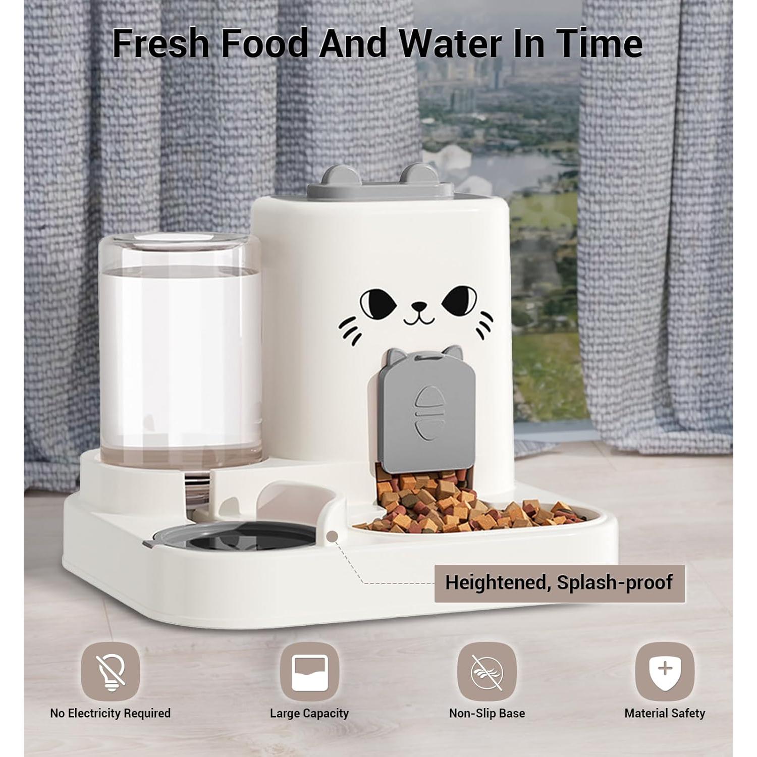 Dispensador de Comida y Agua 2 en 1 Ceye 1.8L para Mascotas