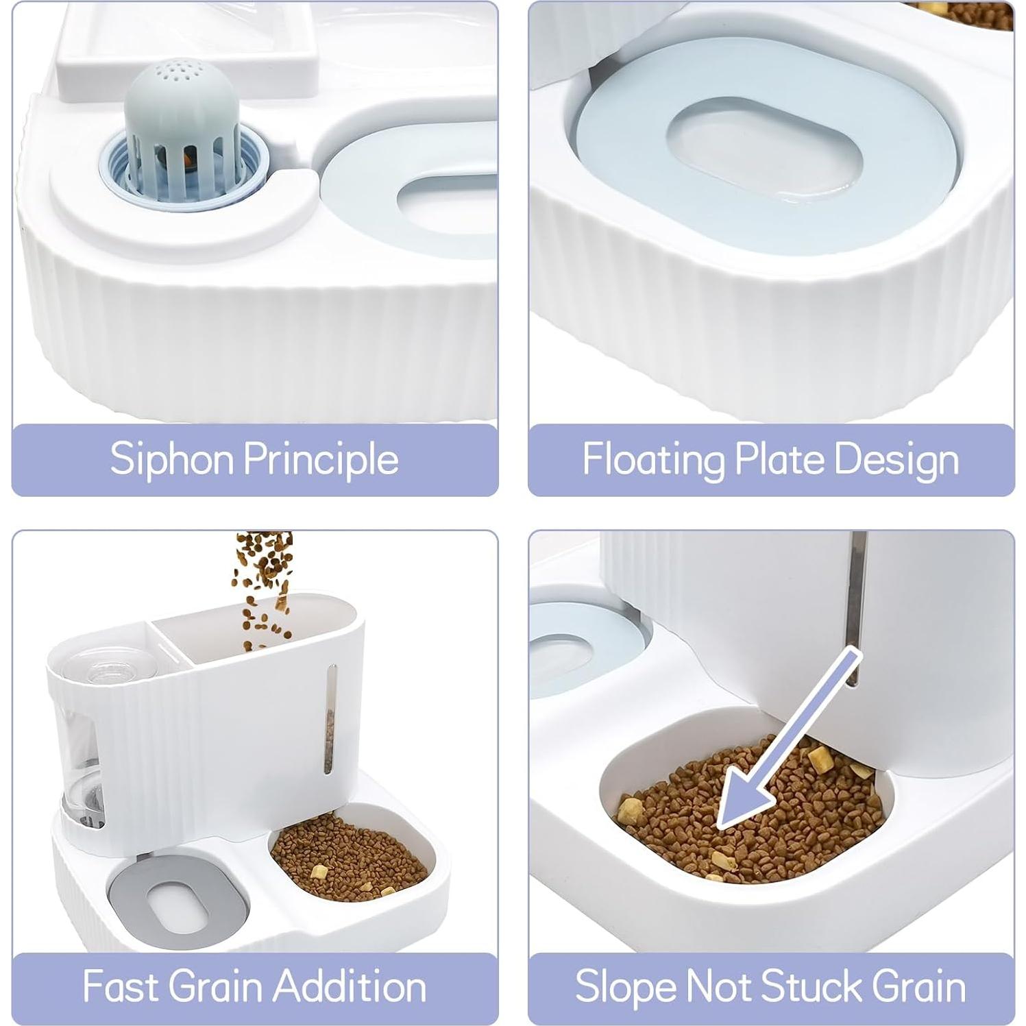 Comedero y Bebedero Automático Kathson 3L Verde para Gatos