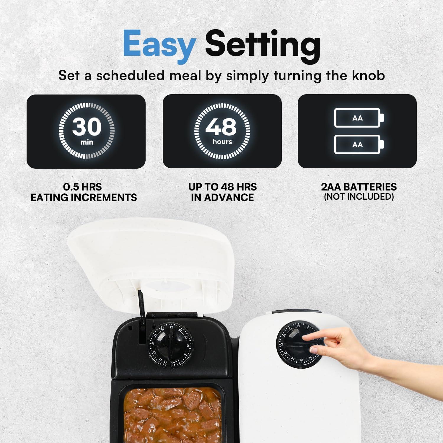 Comedero Automático PAWISE para Gatos y Perros 1.5 Tazas