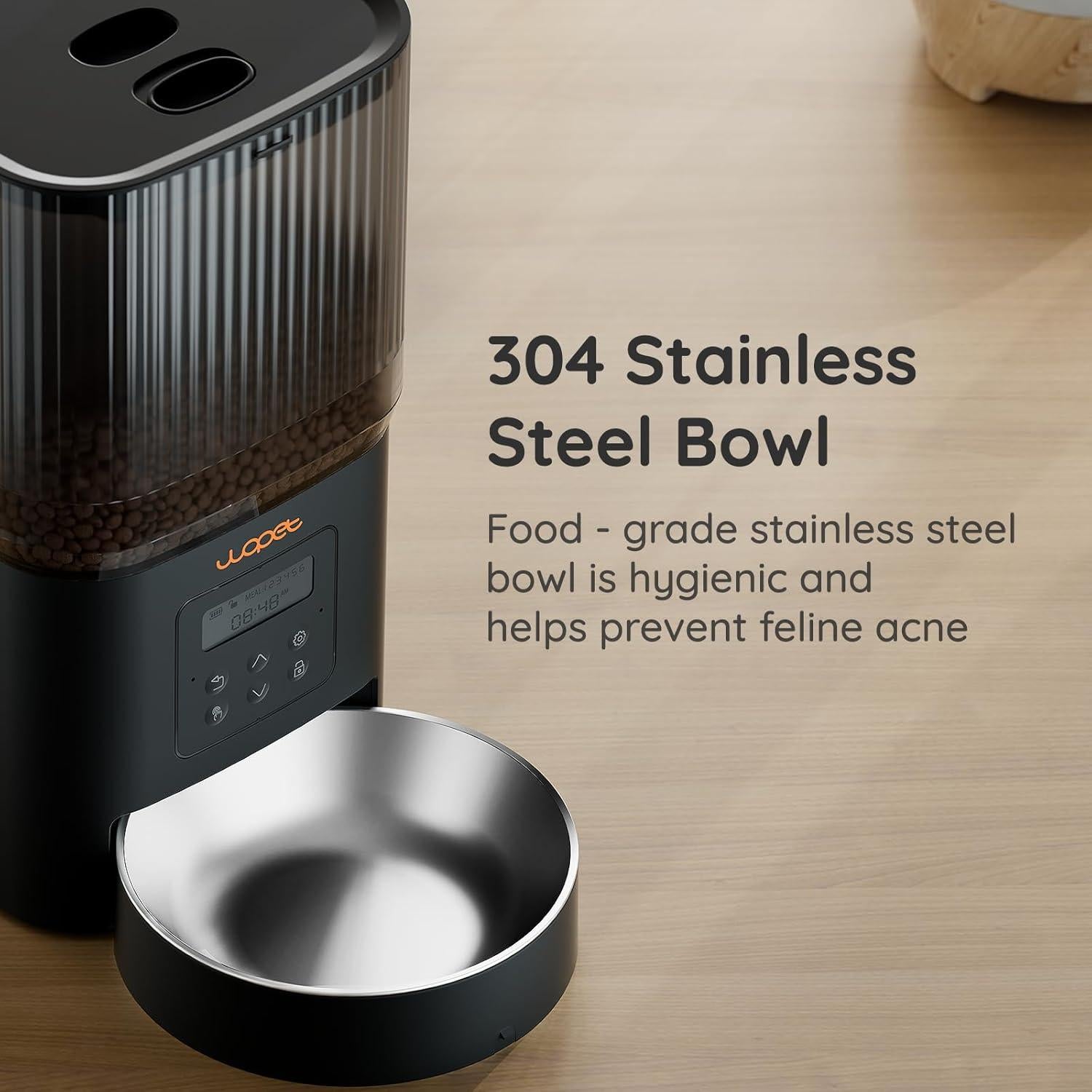 Comedero Automático WOPET para Gatos 4L - Negro