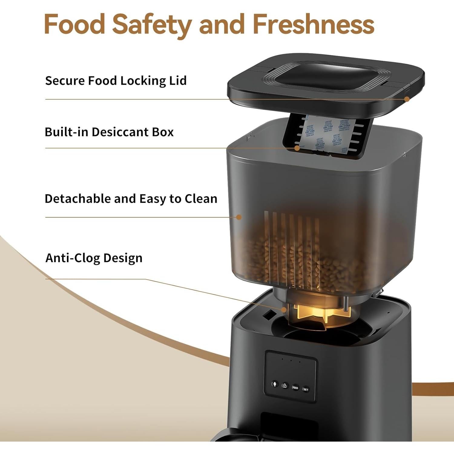 Comedero Automático para Gatos Espelho 4L WiFi Control App