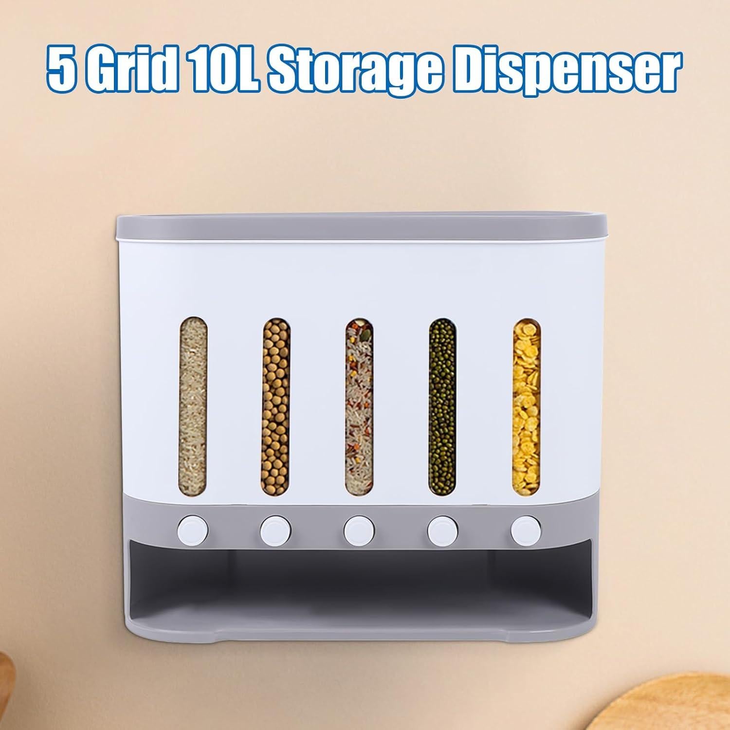 Dispensador de Comida Seca GEYOPMID 5 Compartimentos 11.34 kg