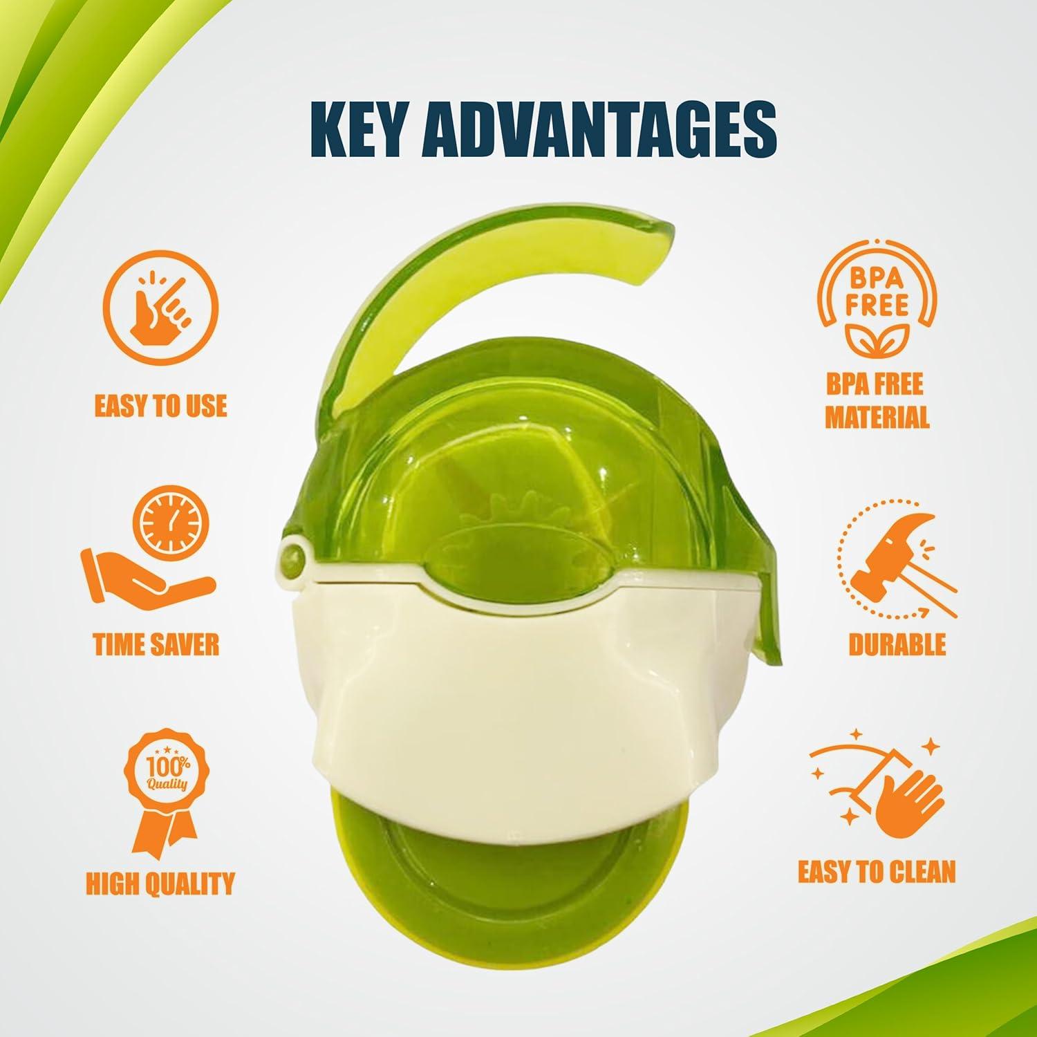 Rodillo Picador de Ajo KITBECOOK Verde con Pelador y Cepillo