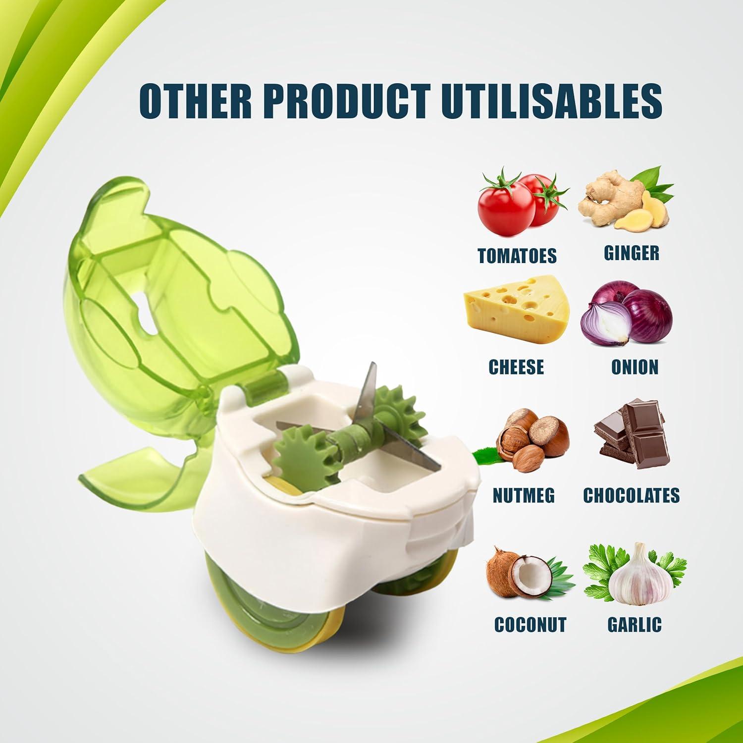 Rodillo Picador de Ajo KITBECOOK Verde con Pelador y Cepillo
