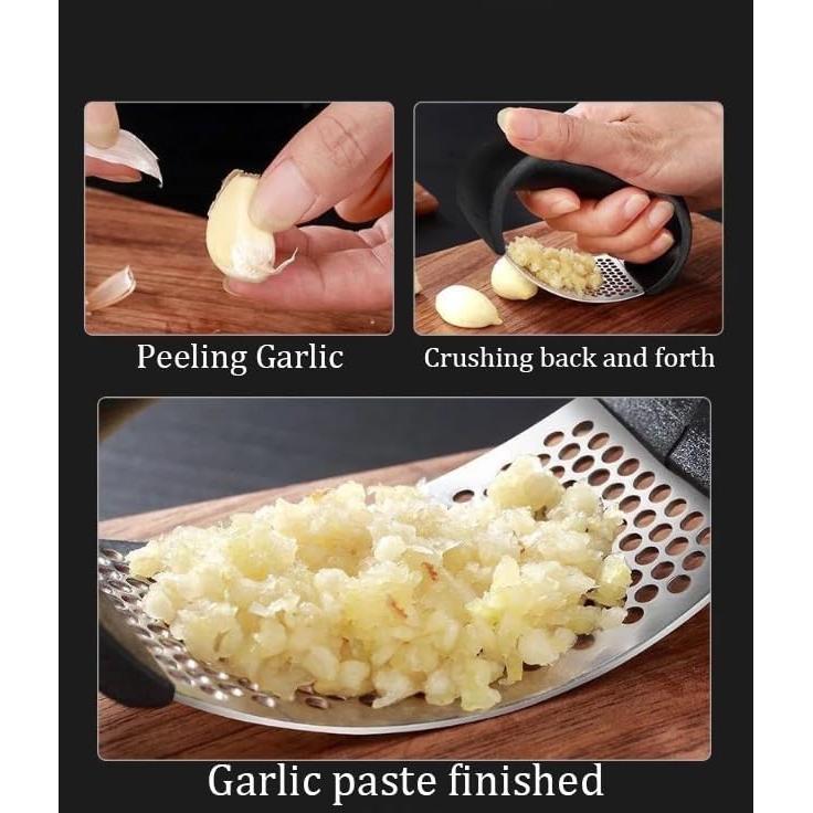 Prensa de Ajo HavenNest Acero Inoxidable Ergonómica 10,92 cm