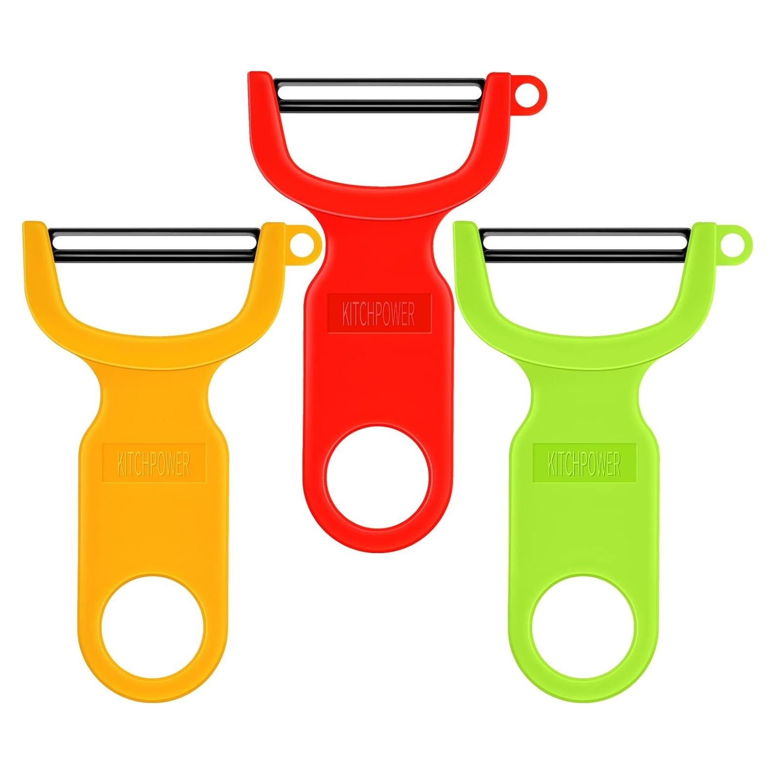 Pelador de Verduras KITCHPOWER Acero al Carbono 3-Pack
