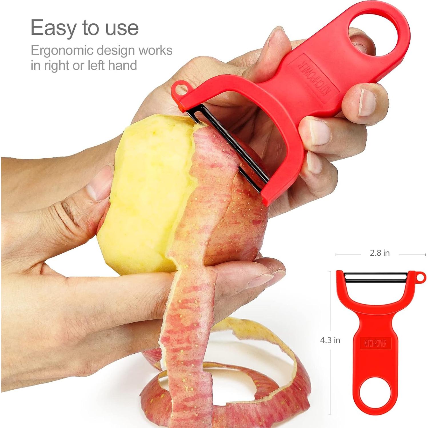 Pelador de Verduras KITCHPOWER Acero al Carbono 3-Pack