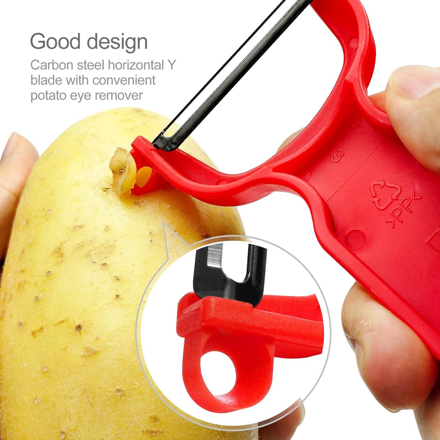 Pelador de Verduras KITCHPOWER Acero al Carbono 3-Pack