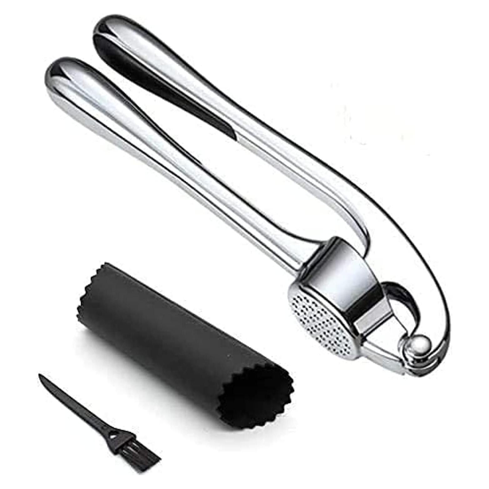 Prensa de Ajo Acero Inoxidable Lechay con Pelador y Cepillo