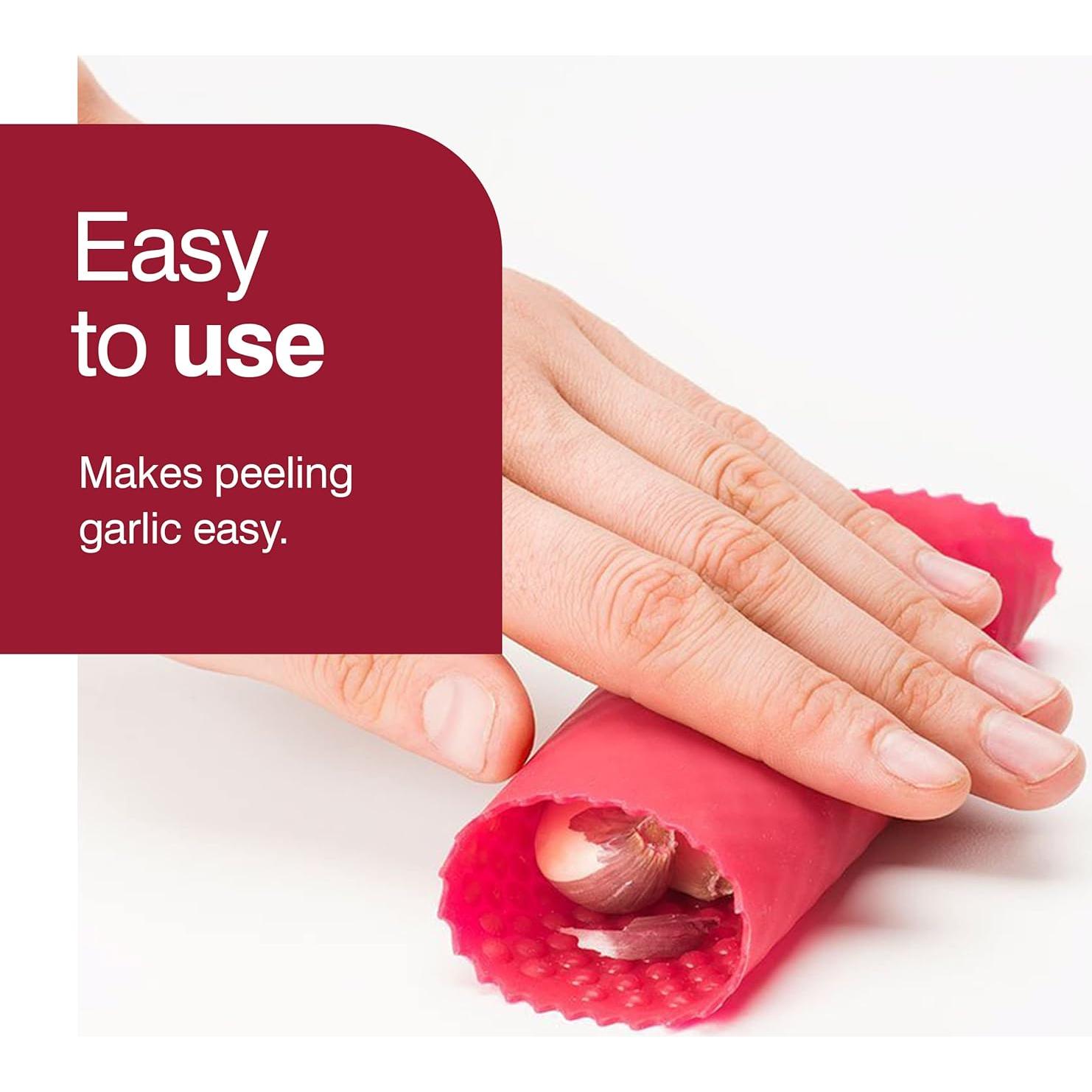 Pelador y Prensa de Ajo Zyliss - Silicona, 2 Piezas