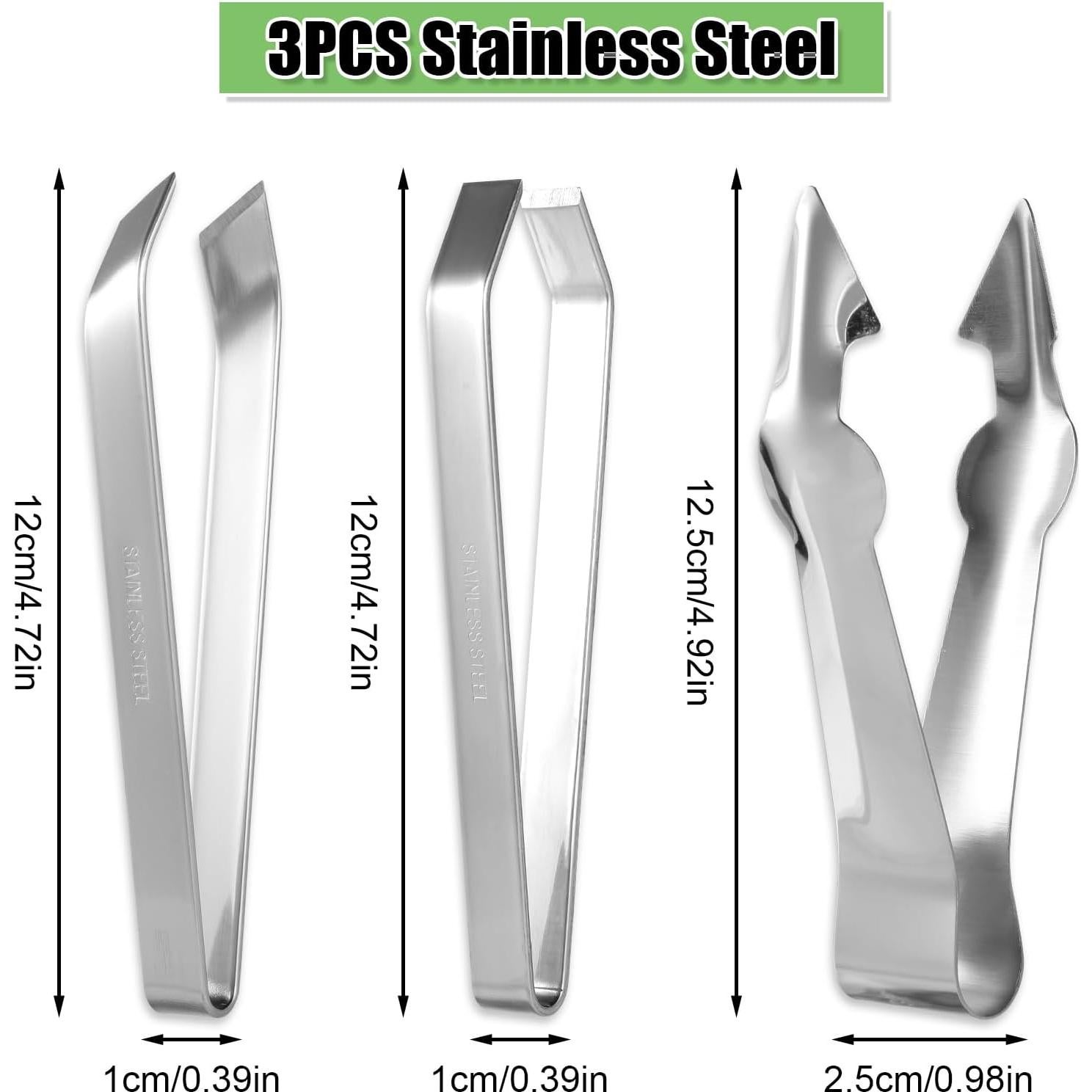 Juego de 3 Pinzas de Ajo Acero Inoxidable Lasuroa