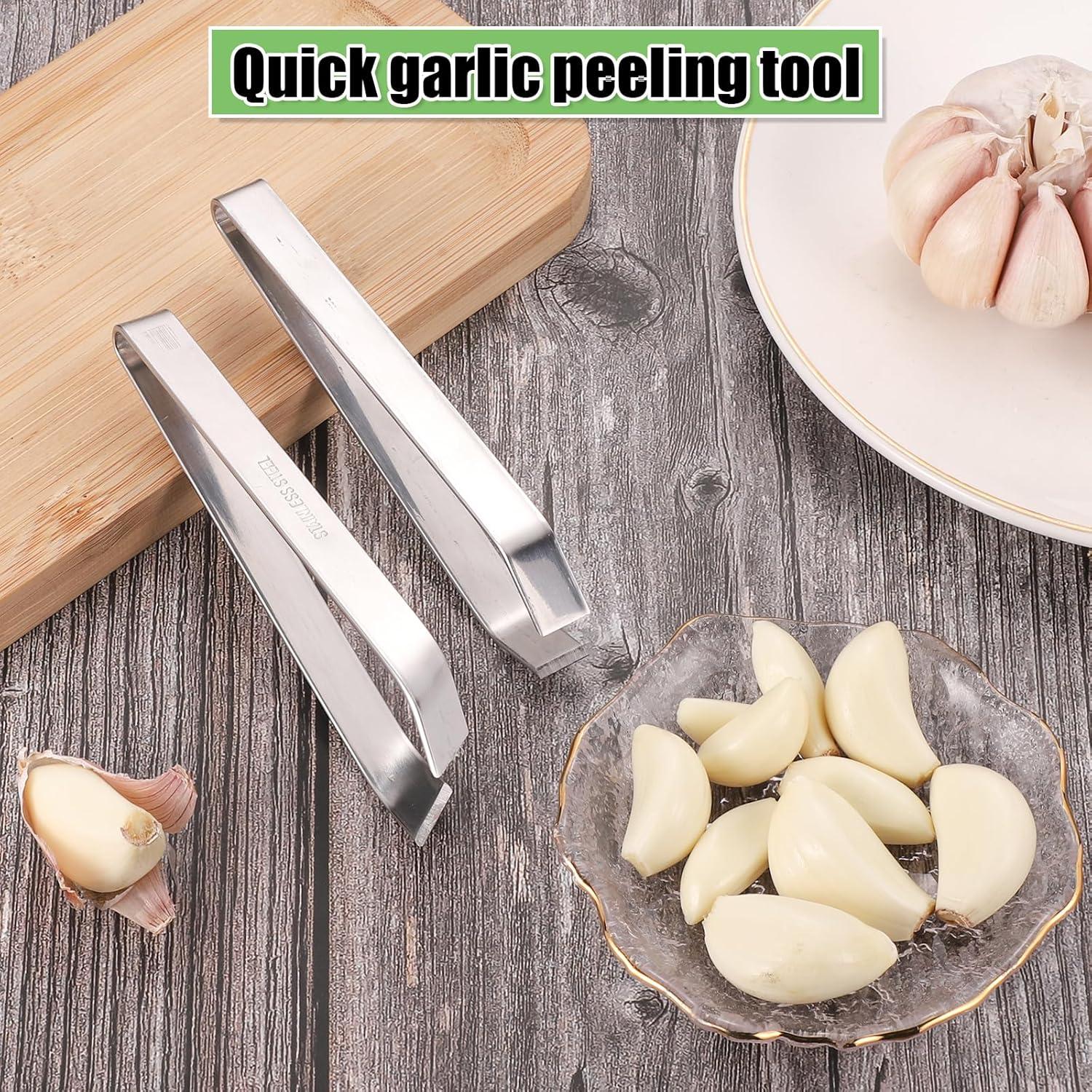 Juego de 3 Pinzas de Ajo Acero Inoxidable Lasuroa