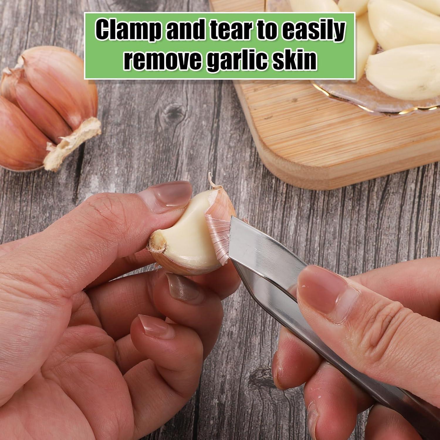 Juego de 3 Pinzas de Ajo Acero Inoxidable Lasuroa