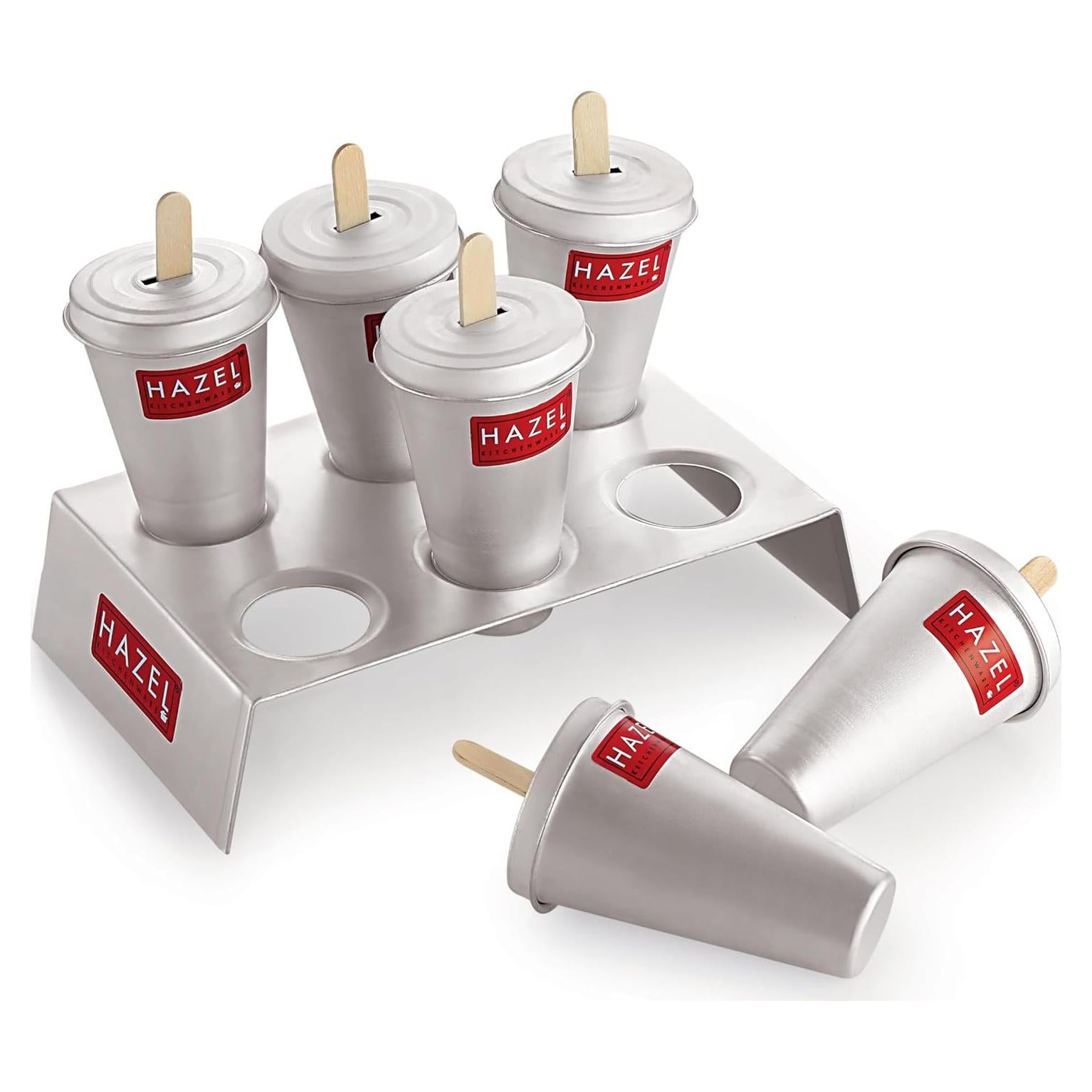 Molde de Kulfi HAZEL Aluminio 6 Piezas 130ml Reutilizable