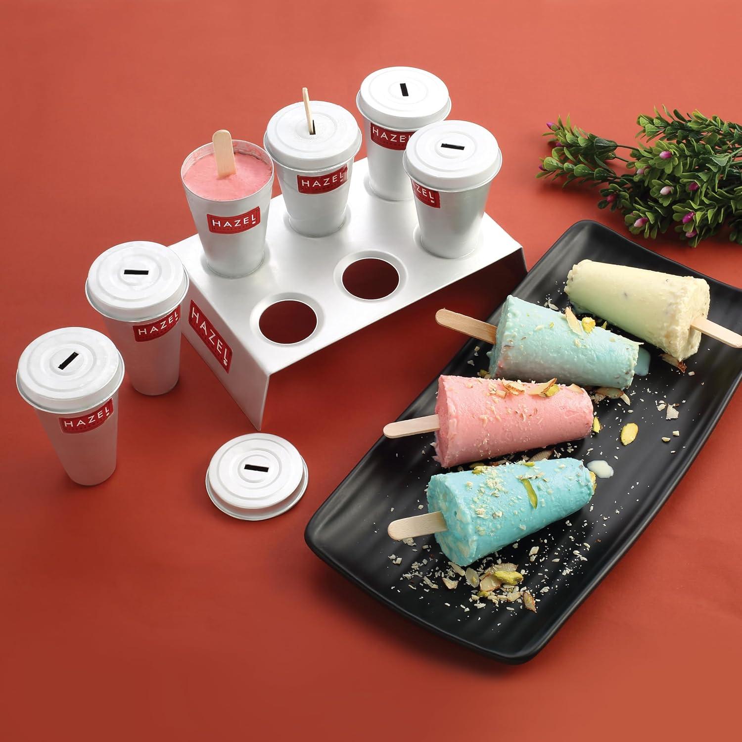 Molde de Kulfi HAZEL Aluminio 6 Piezas 130ml Reutilizable