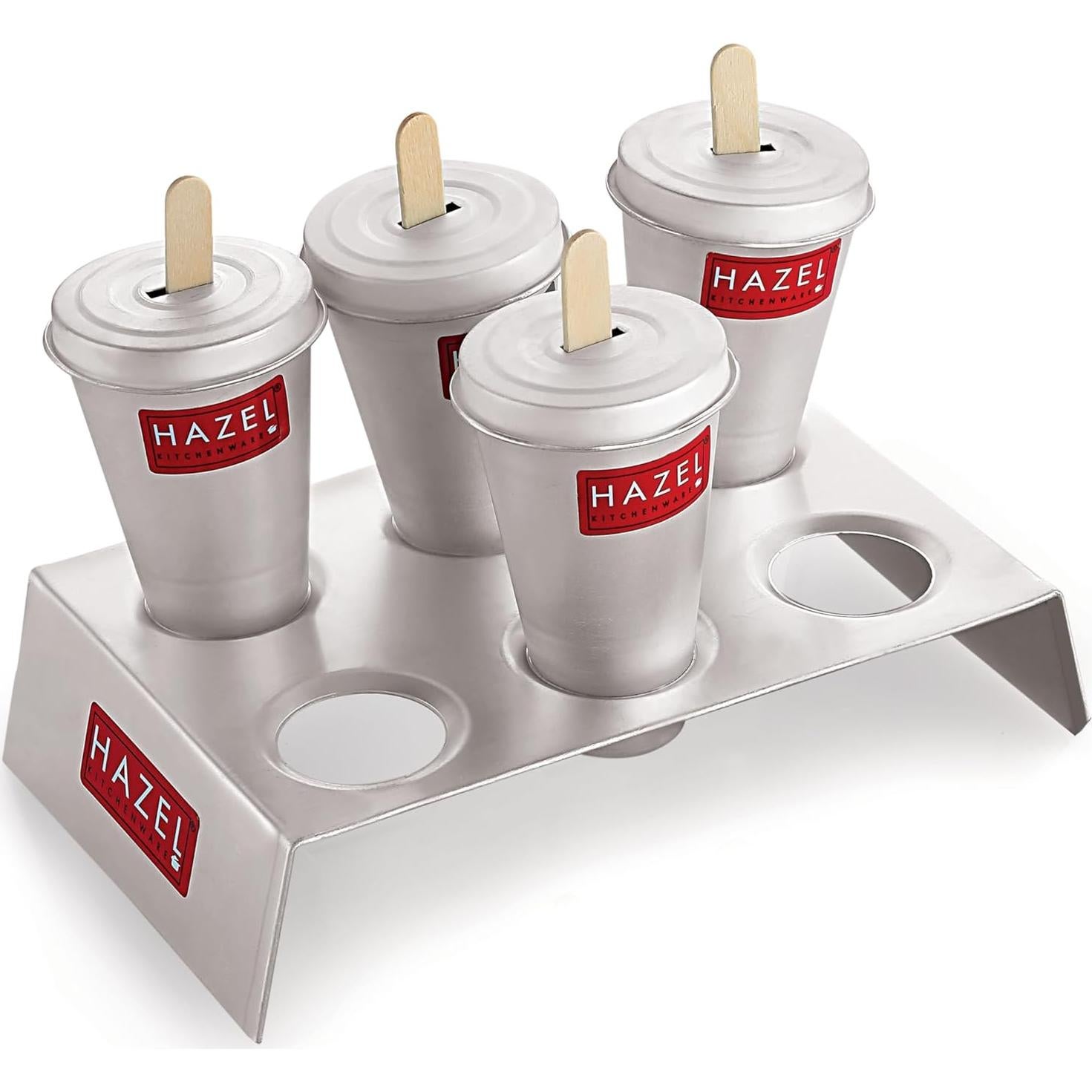 Molde de Kulfi HAZEL Aluminio 6 Piezas 130ml Reutilizable