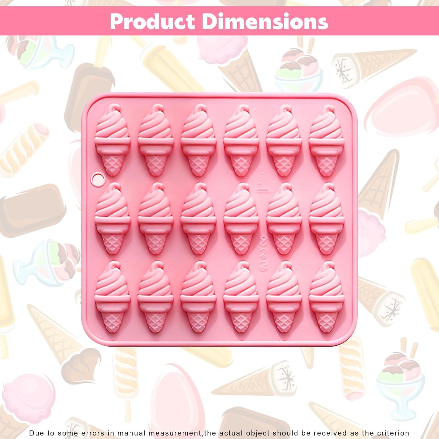 Molde de Helado de Silicona Heyiminy 18 Cavidades Rosa