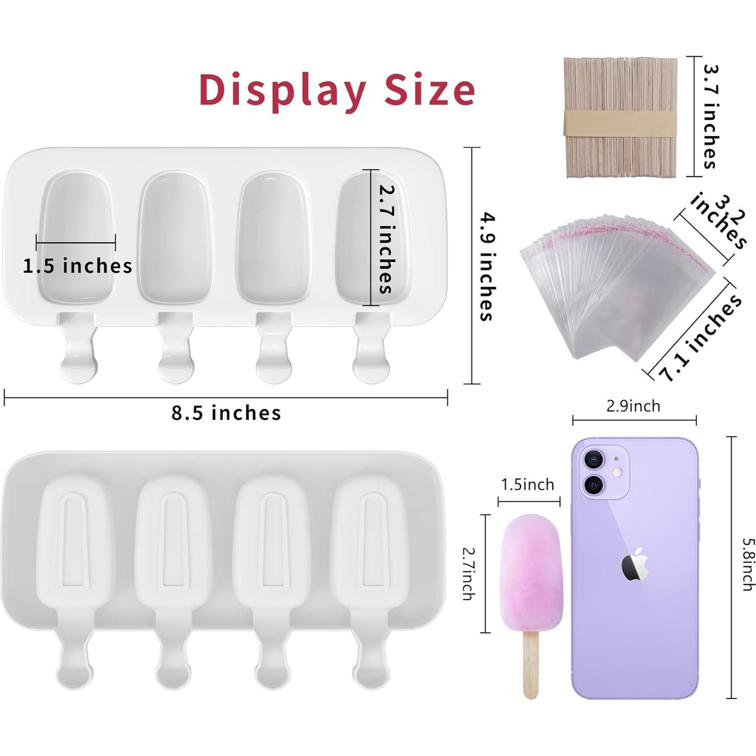 Juego de Moldes de Silicona para Paletas Ouddy Life 3 Piezas