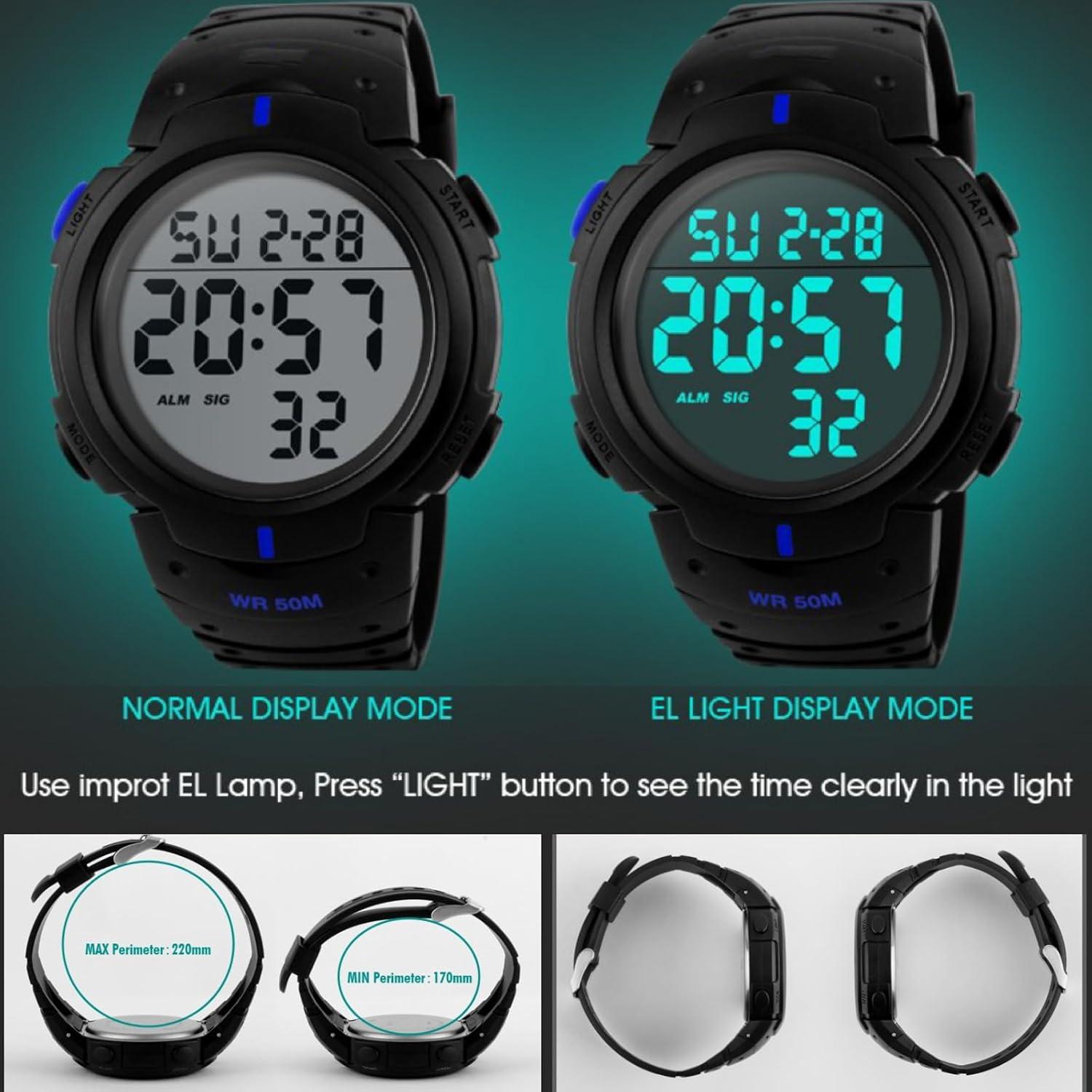 Reloj Deportivo Digital CakCity 1068 Impermeable LED