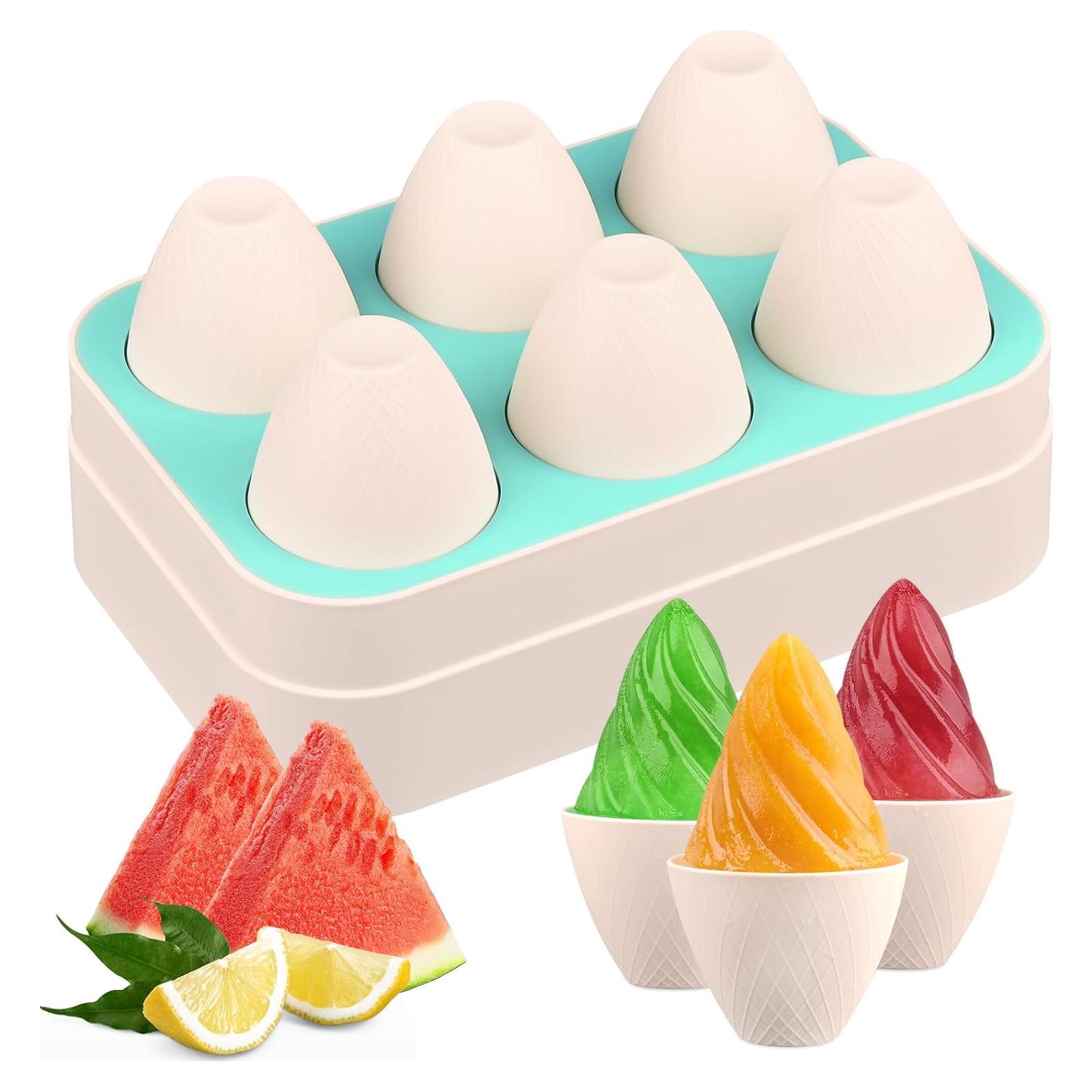 Moldes para Paletas WMKGG 6 PCS Silicona 59 ml Cono Verde