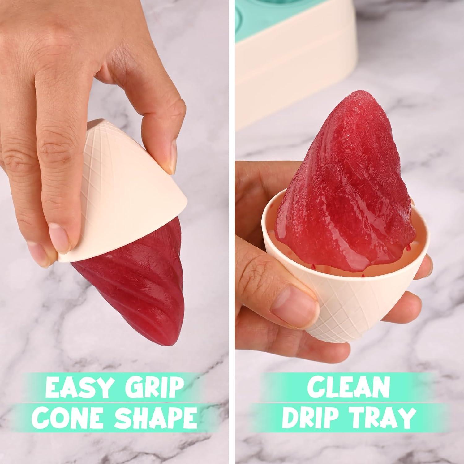 Moldes para Paletas WMKGG 6 PCS Silicona 59 ml Cono Verde