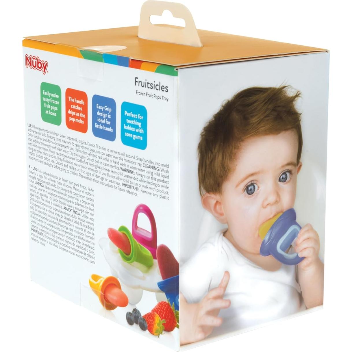 Moldes de Paletas Nuby 1 Paquete 4 Mangos Multicolor